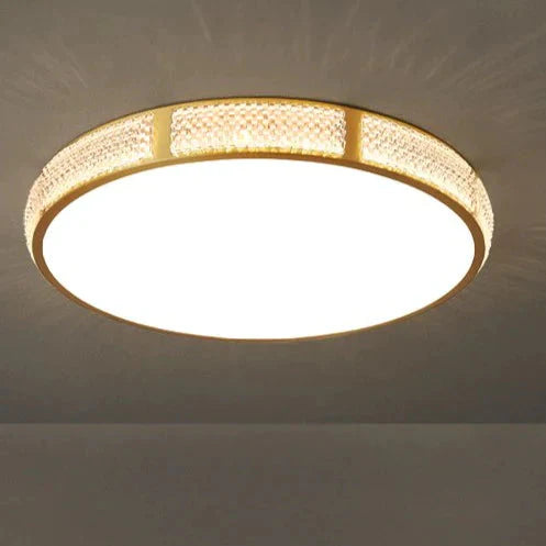 New All Copper Modern Simple Ceiling Lamp Ultra - Thin Bedroom Room Circular Study Balcony Lighting