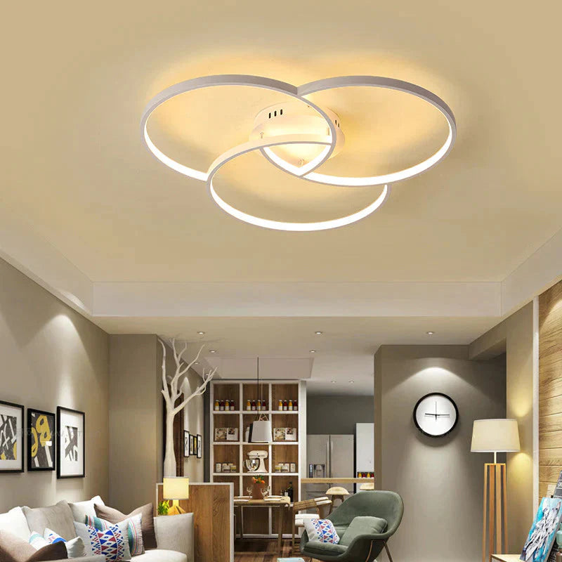 Nordic 3 - Ring Led Ceiling Lamp - A Simple Yet Luxurious Addition To Your Living Room Or Bedroom