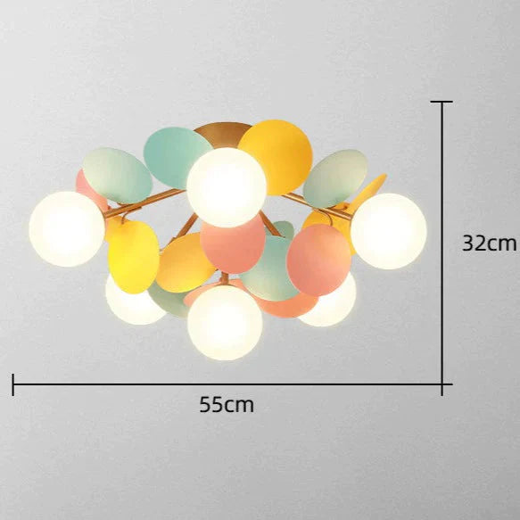 Bedroom Lamps Warm And Romantic Creative Online Celebrity Ins Petal Ceiling Lamp Multicolor / 6