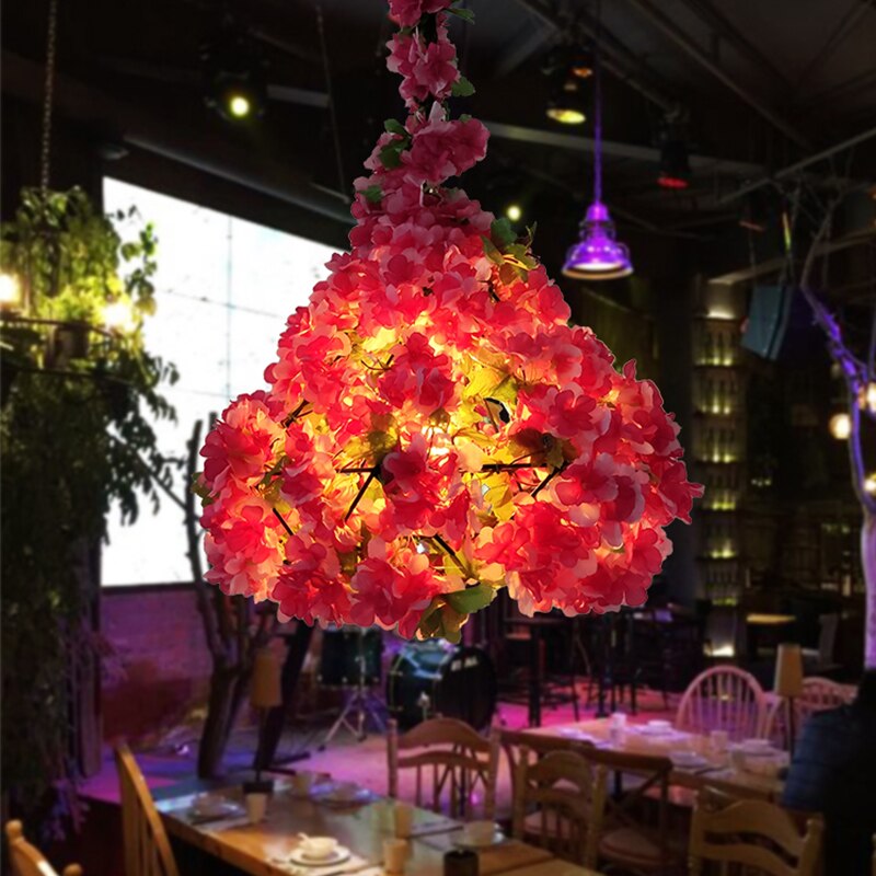 Simulation Of Cherry Blossom Restaurant Wine Market Pendant Light Milk Tea Shop Theme Hotel Front