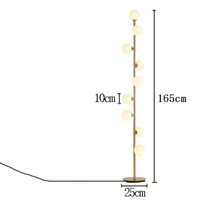 Nordic Led Floor Lamp Fashion Simple Glass Ball Lamps For Living Room Decoration Lights Bedroom