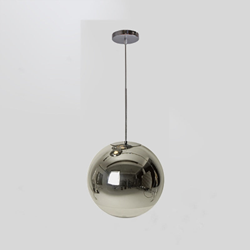 Modern Nordic Mirror Plating Ball Chandelier: Stylish Pendant Lights For Living Room Bedroom And