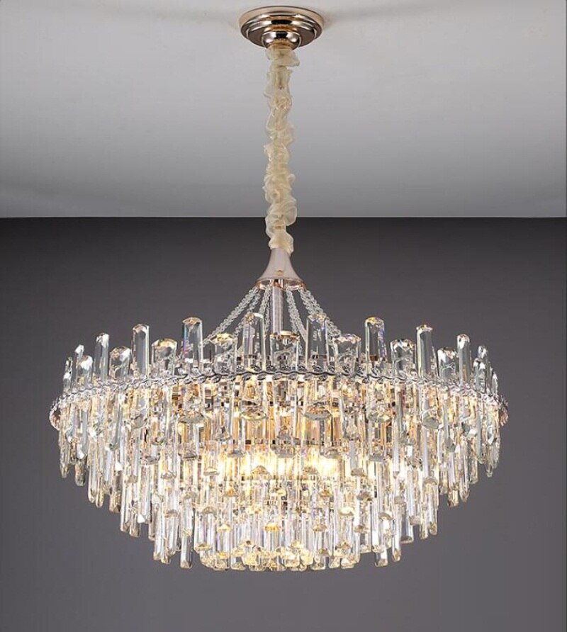 Crystal Chandelier Luxury Villa Living Room Lights New Design Of Modern Simple Island Decoration