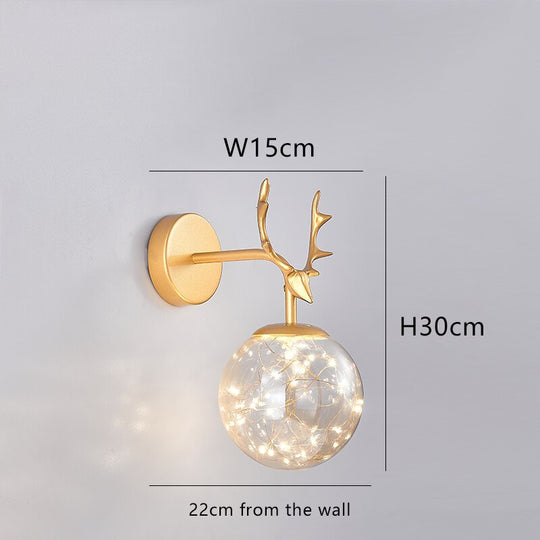 Gypsophila Led Wall Lamps Bedside Aisle Entrance Corridor Bedroom Interior Sconces Modern Antler