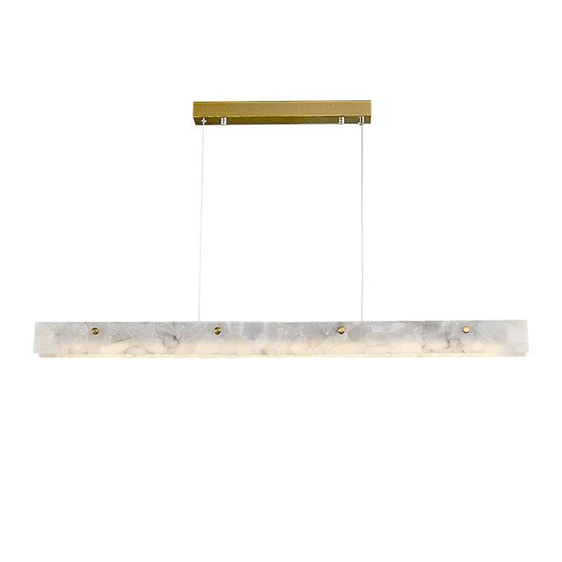 Led Postmodern Minimalism Marble Stainless Steel Chandelier Lighting Lustre Suspension Luminaire