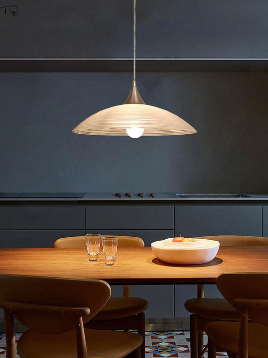 Japanese Minimalist Flying Sauce Glass Pendant Lights Led E27 Modern Hanging Lamp Living/Dining