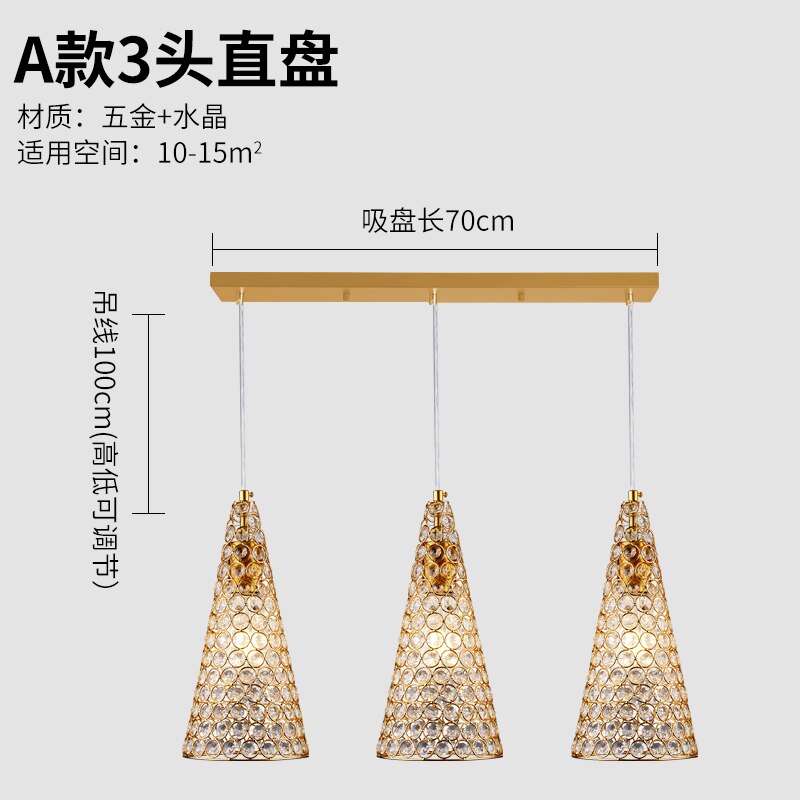 Italian Design Luxury Gold Lustre Crystal Pendant Lights Modern Light Fixtures For Living/Dining