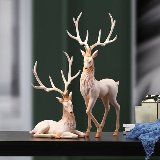 Elegant Black Deer Decoration: Reindeer Ornaments For Shelf And Living Room Craft Furnishings Elk