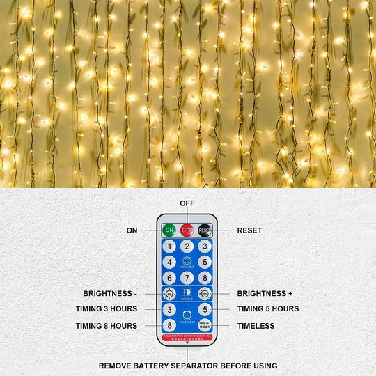 Solar Curtain String Lights: Ideal For Gazebo Events And Garden Parties Lights