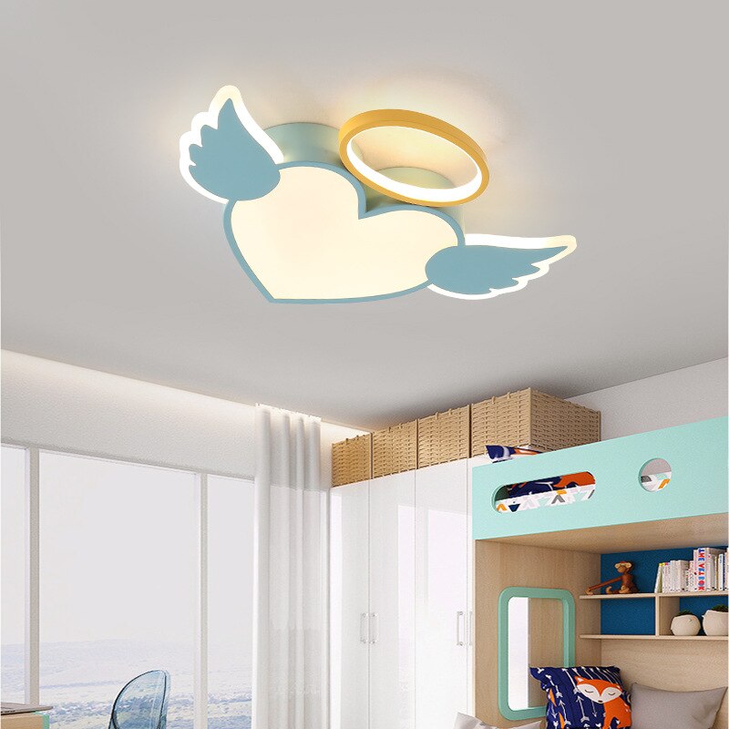 Modern Ceiling Lamp Child Children’s Room Led Light Heart Shape Fixture Creative Bedroom For