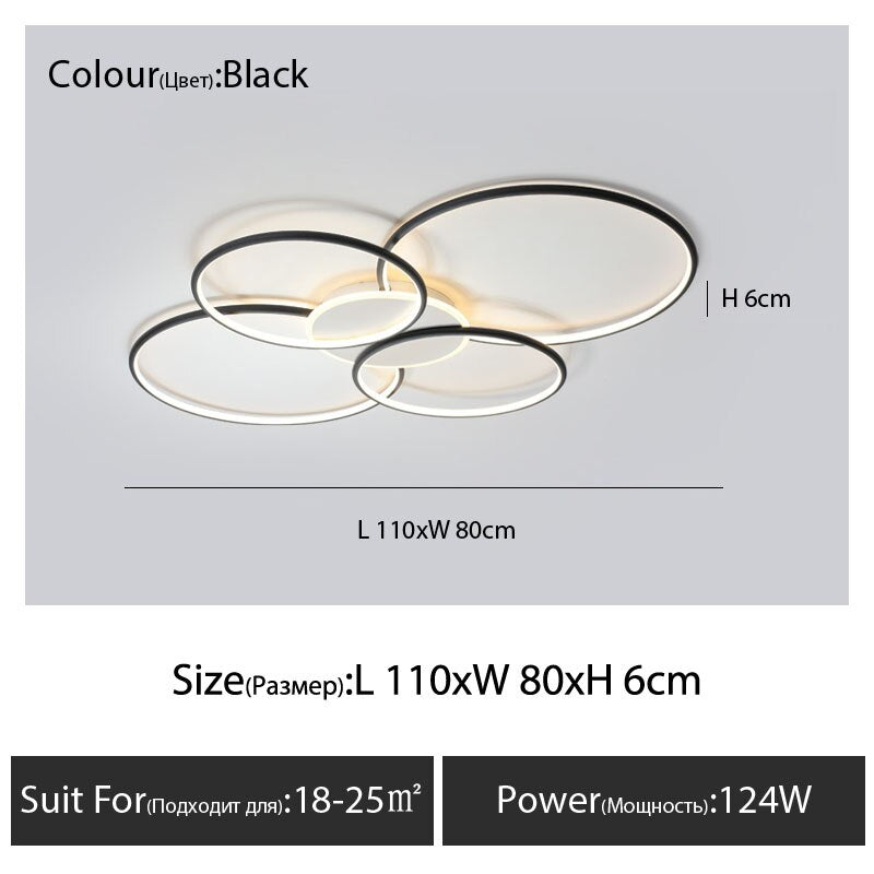 Italian Minimalist Living Room Lamp Line Ceiling Simple Modern Dining Small Main Designer Circle