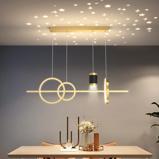 New Nordic Starry Pendant Light Modern Luxury Dining Room Lamp Creative Decorative Table Chandelier