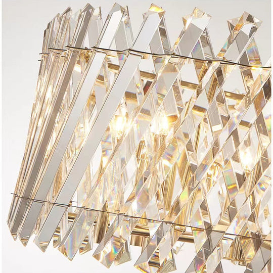 Nordic Luxury Gold Crystal Led Ceiling Lamp - Dimmable Chandelier For Home Decor & Dining Room