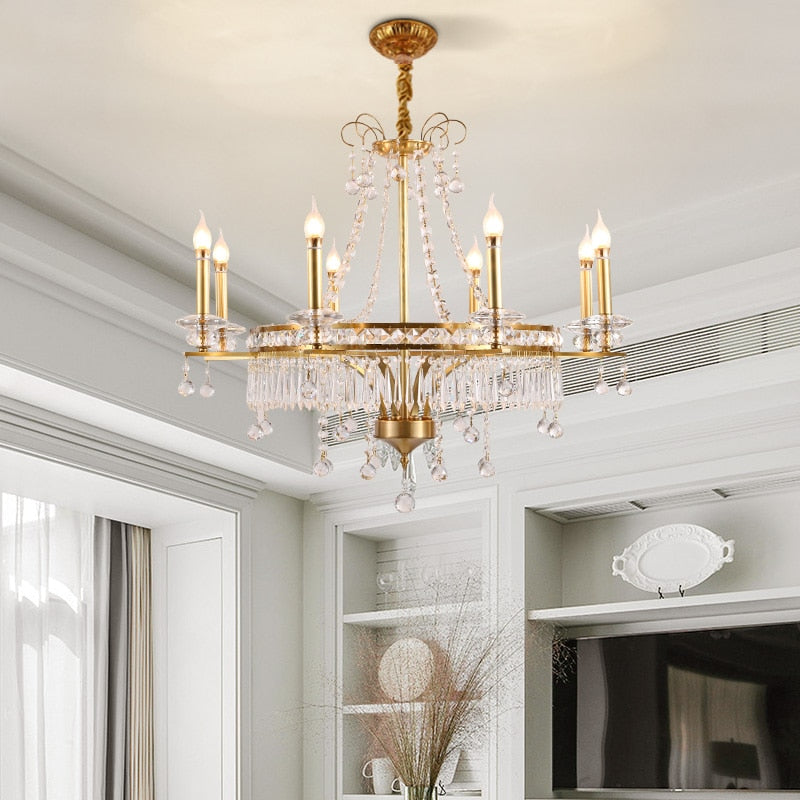 Royale Cuivre - French Luxury Full Copper Living Dining Room Bedroom Led Pendant Light Chandelier