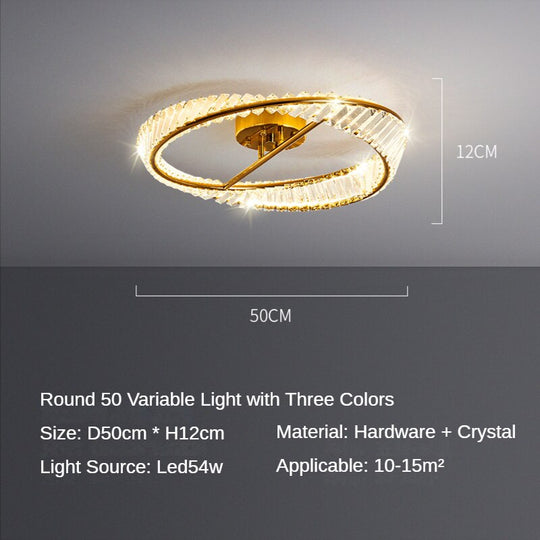 Modern Led Irregular Rings Ceiling Lamps Crystal Bedroom Chandelier Lamp Living Room Lights Luster