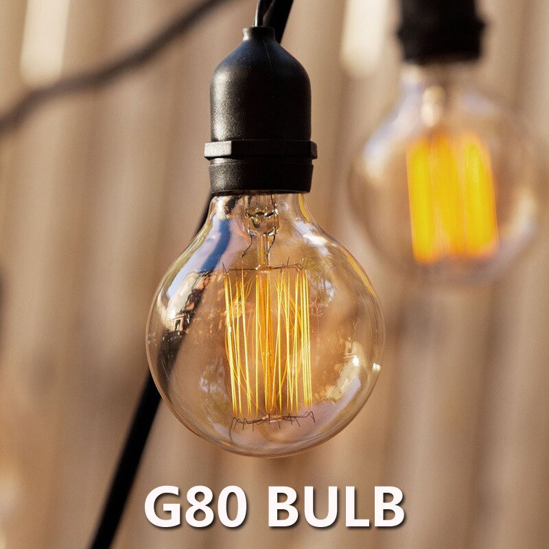 E27 Retro Edison Bulb 220V 40W Light A19 G80 G95 St64 T10 T45 Filament Vintage Ampoule Incandescent