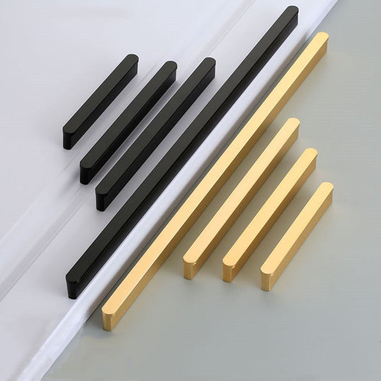 1Pc Simple Gold Brushed Kitchen Cabinet Long Door Handles Aluminum Alloy Wardrobe Cupboard Pulls