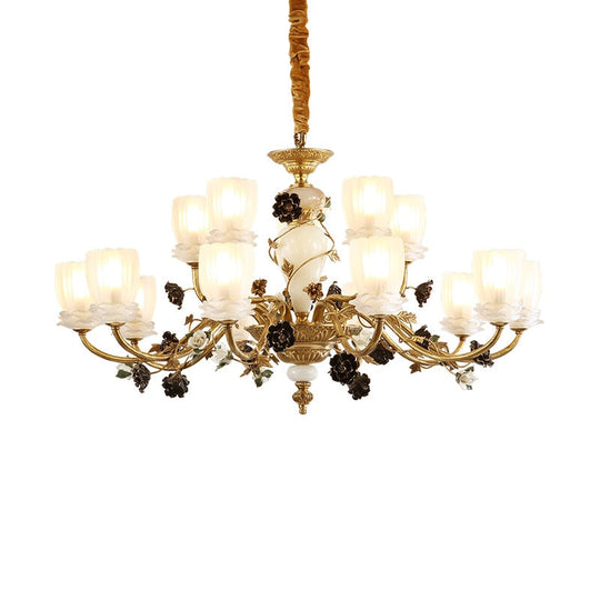 Mirage - European Luxury Brass E14 Pendant Lamp Glass Light Lighting For Living And Dining Room