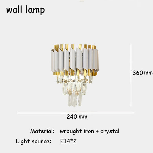 Nordic Luxury Crystal Chandelier E14 Living Room Ceiling Lamp Kitchen Hotel Lighting Art Home