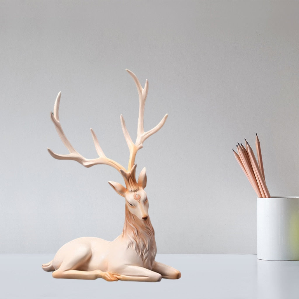 Elegant Black Deer Decoration: Reindeer Ornaments For Shelf And Living Room Craft Furnishings Elk