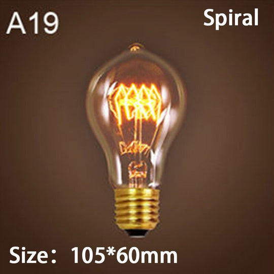 E27 Retro Edison Bulb 220V 40W Light A19 G80 G95 St64 T10 T45 Filament Vintage Ampoule Incandescent