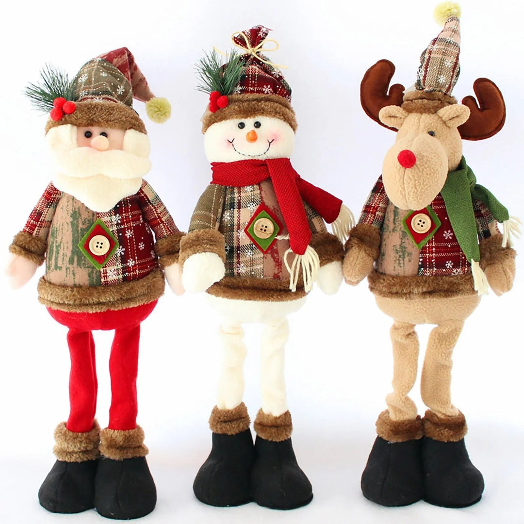 Christmas Santa Snowman - Reindeer Decoration Leg Table Mantel Christmas Decor
