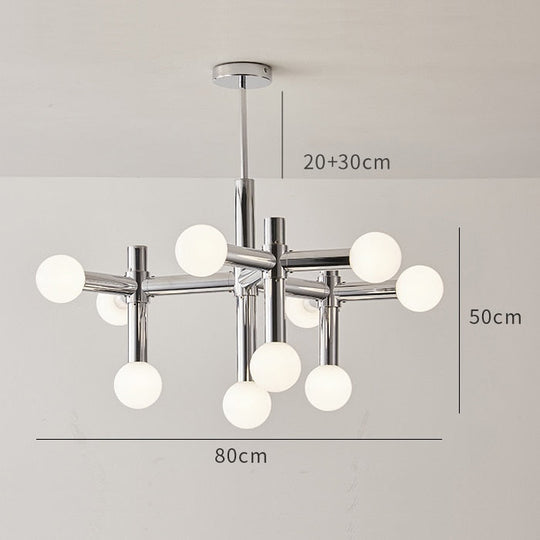 Phoenix - Antique Bauhaus Style Chandelier For Living Room And Dining 10 Heads Pendant Light