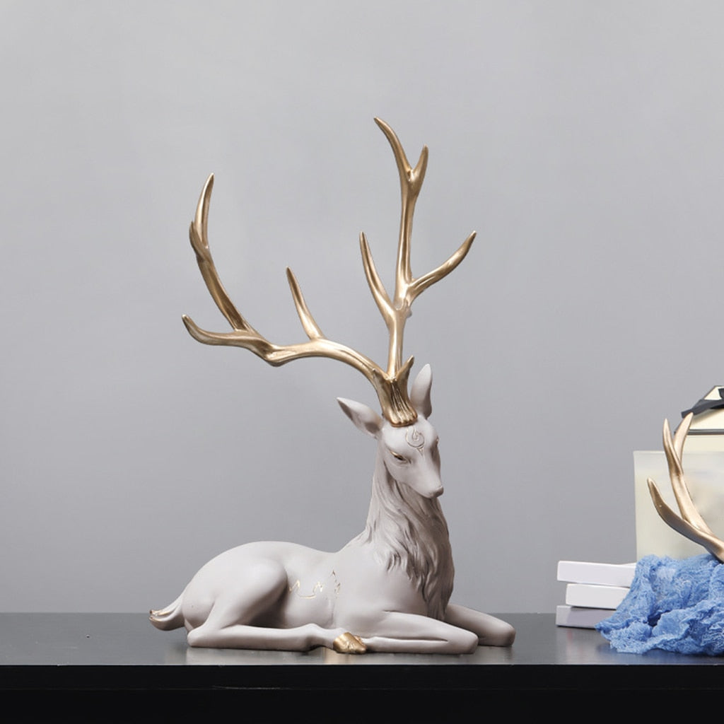 Elegant Black Deer Decoration: Reindeer Ornaments For Shelf And Living Room Craft Furnishings Elk