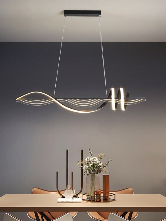 Modern Minimalist Nordic Dining Table Led Chandelier Decoration Apartment Luster Lamp Pendant