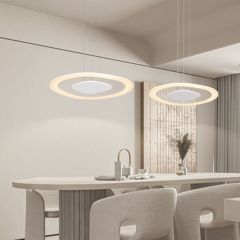 New Modern Led Pendant Lights Dining Room Kitchen Bar Hang Lamp Cord Height Adjustable Round