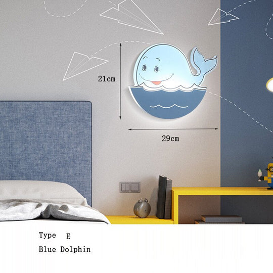 Hot Air Balloon Cloud Wall Light Creative Children Lamp For Bedroom Bedside Lighting Led Indoor