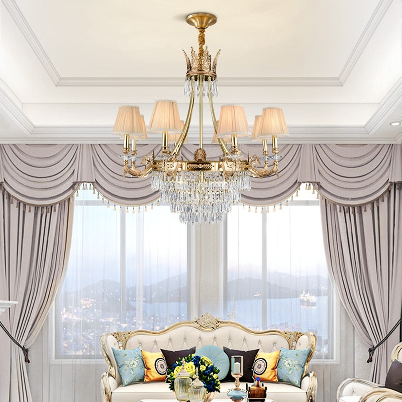 Palais - French Palace Decorative Lighting Living Room Pendant Crystal Lamp Chandelier