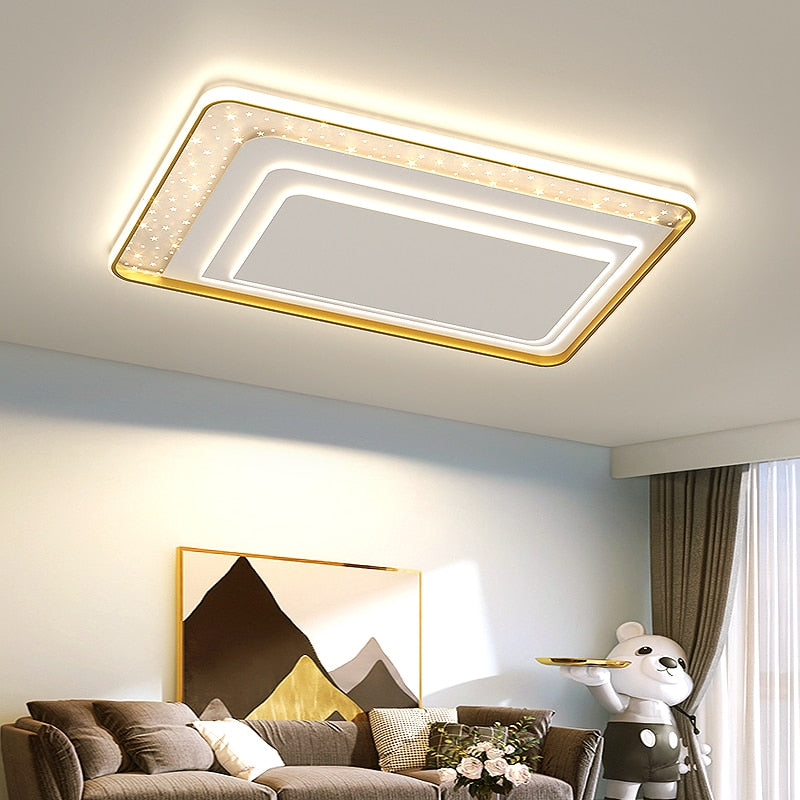 Living Room Ceiling Lamp Modern Minimalist Hall Chandeliers Nordic Light Luxury Bedroom Combination