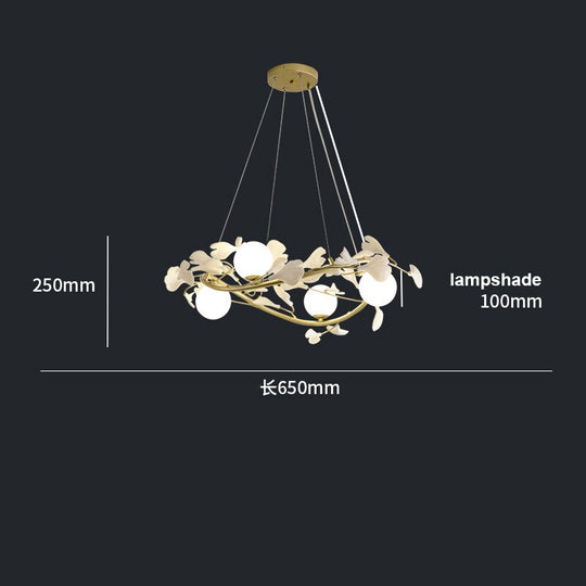 Elsa Nordic Luxury Leaves Led Chandelier: A Modern Masterpiece For Your Home Dia 65Cm / Warm White