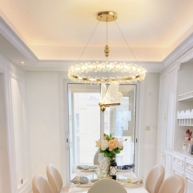 Modern Crystal Led Chandeliers Lamp For Home Living Dining Room Deco Lights Bedroom Table Lighting