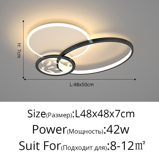 Creative Ring Bedroom Recessed Led Ceiling Light Modern Minimalist Warm Personality Study Lamp