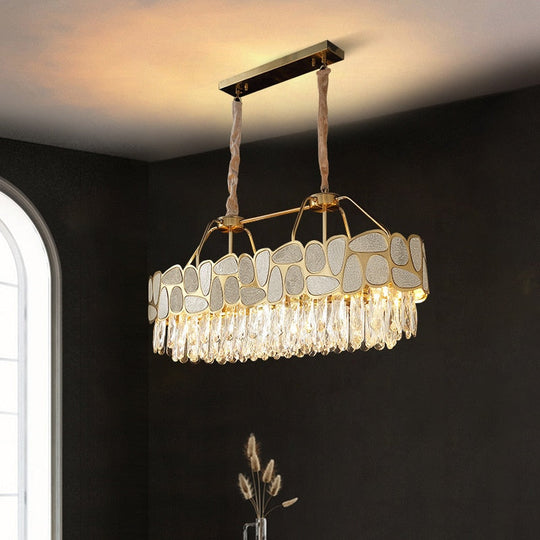 Crystals Ceiling Chandelier New Trend Modern Suspension Lustre Chandeliers For Dining Room Lighting