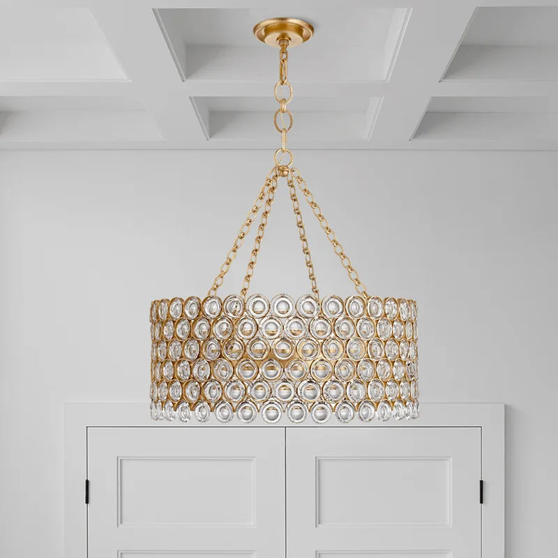 Modern Crystal Chandelier Ceiling Lamp - Gold/Silver Finish For Living Room Decor Pendant Lighting