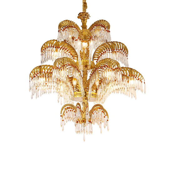 European Villa Classic Crystal Chandelier For Hotel Lobby Living Room And Indoor Spaces Chandeliers