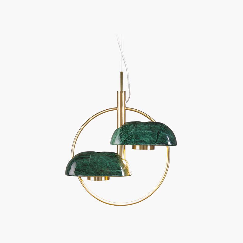 Nordic Design Luxury Zen Art Hanging Lamp Led Brass Marble Ligiht Minimalist Modern Pendant Lights