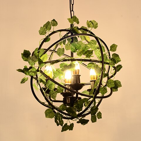 Net Red Plant Chandelier Music Restaurant Theme Bar Coffee Shop Creative Forest Round Cage