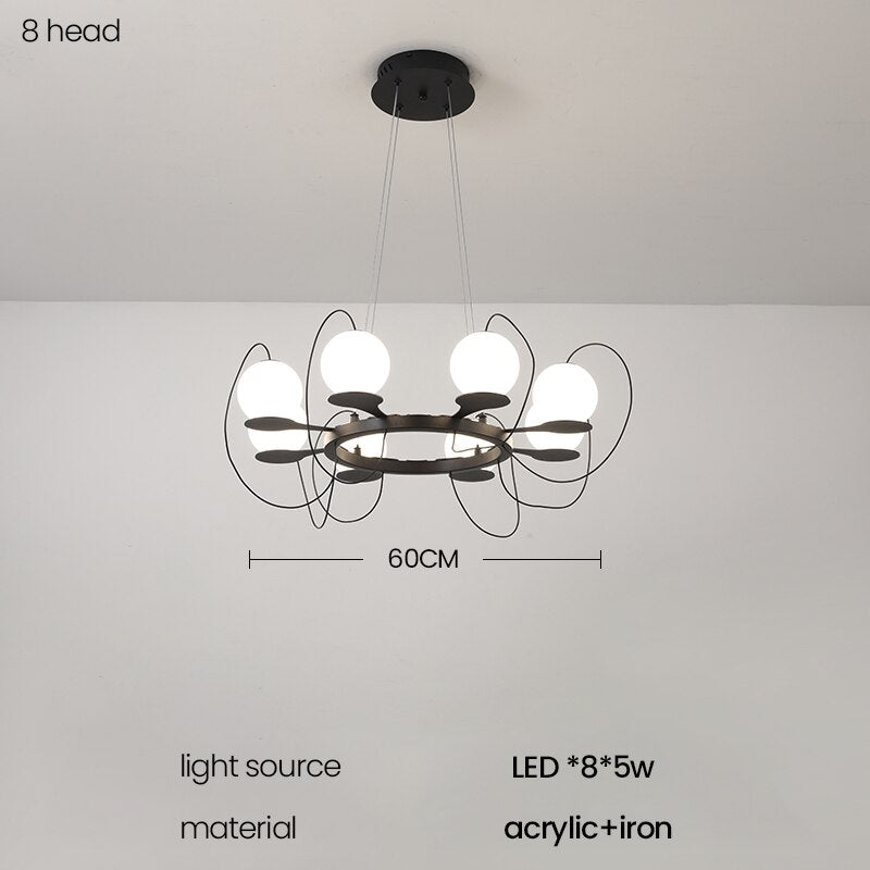 Modern Nordic Creative Chandelier Light - Decorative Lighting Fixture For Dining Bedroom And Living