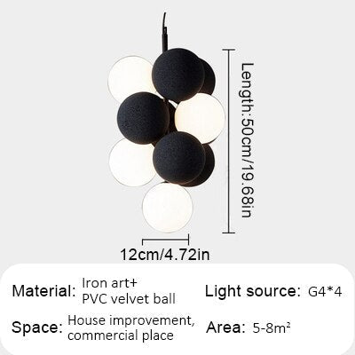 New Nordic Glass Ball Chandelier - Stylish Pendant Lamp For Dining Living Room And Bedroom Type B -