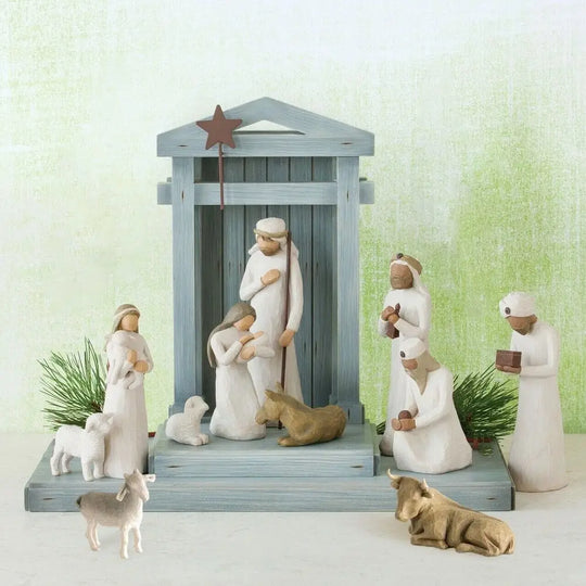 Holy Family Willow Tree Figurine Easter Religious Jesus Nativity Set Hand - Painted Statue