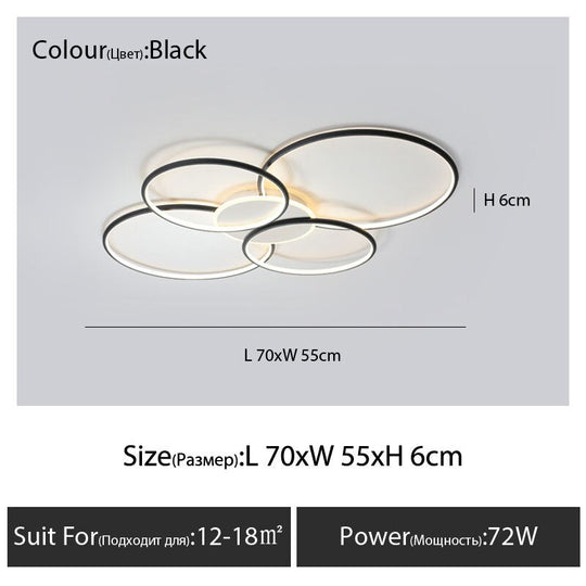 Italian Minimalist Living Room Lamp Line Ceiling Simple Modern Dining Small Main Designer Circle