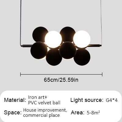 New Nordic Glass Ball Chandelier - Stylish Pendant Lamp For Dining Living Room And Bedroom Type A -