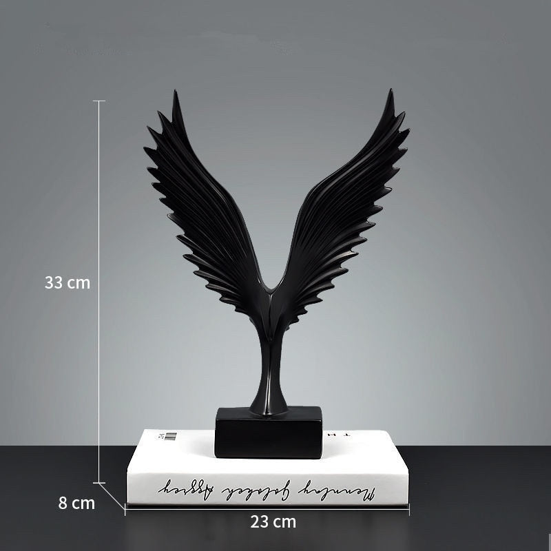 Nordic Modern Resin Eagle Sculpture: Elegant Family Ornament For Home And Office Black A Decor Items