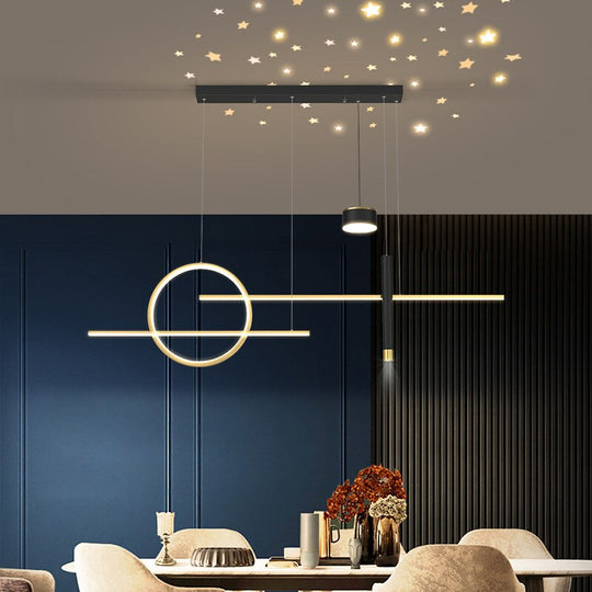 New Nordic Starry Pendant Light Modern Luxury Dining Room Lamp Creative Decorative Table Chandelier