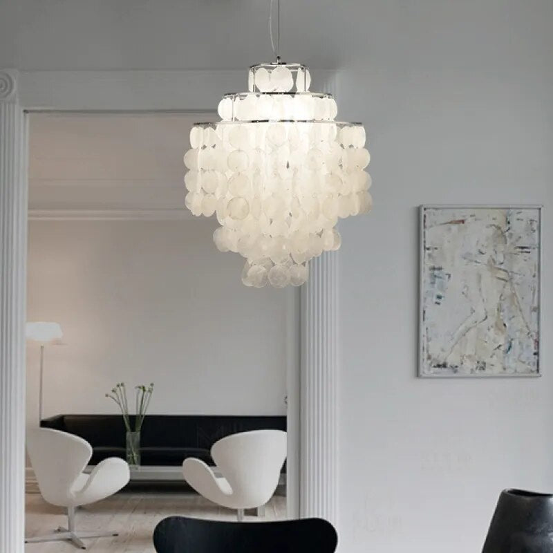 Celia - Luxury Nordic Modern Shell Cluster Chandelier Elegant Lighting For Living Dining And More