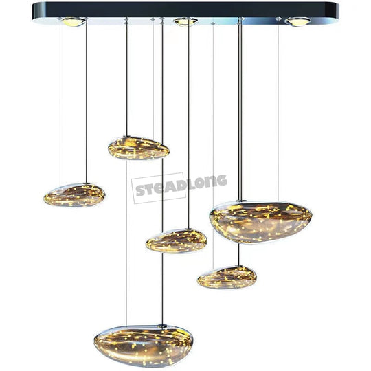 Morden Led Floating Water Drop Ceiling Chandeliers Gypsophila Living Dining Room Pendant Lamp